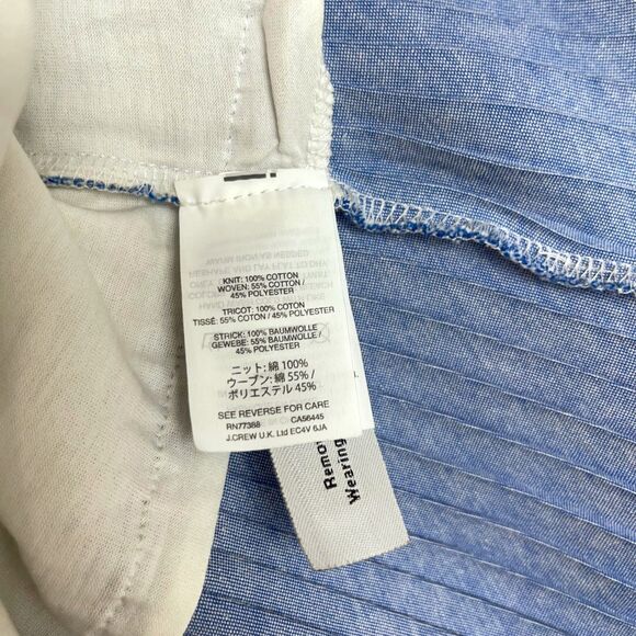 J. Crew Pleated Tiered Ruffle Tank Top/Cami in Chambray Blue - Picture 10 of 10